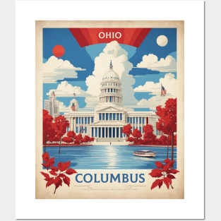 Columbus Ohio United States of America Tourism Vintage Poster Posters and Art